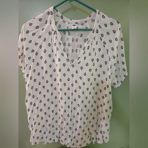 Old navy white floral xl